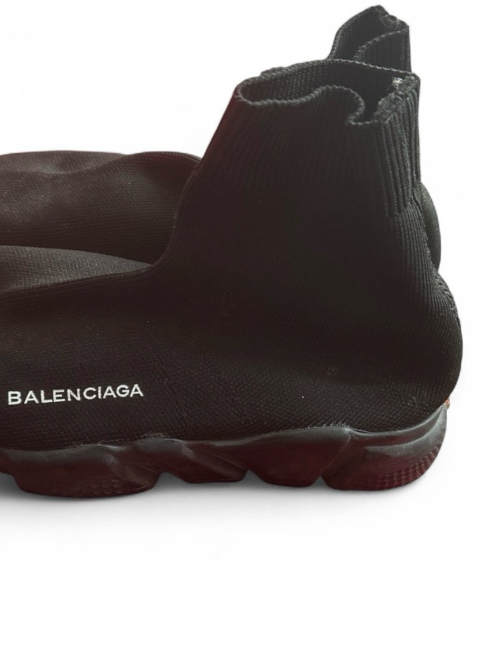 Balenciaga Black Chunky Rubber Sole Sneakers